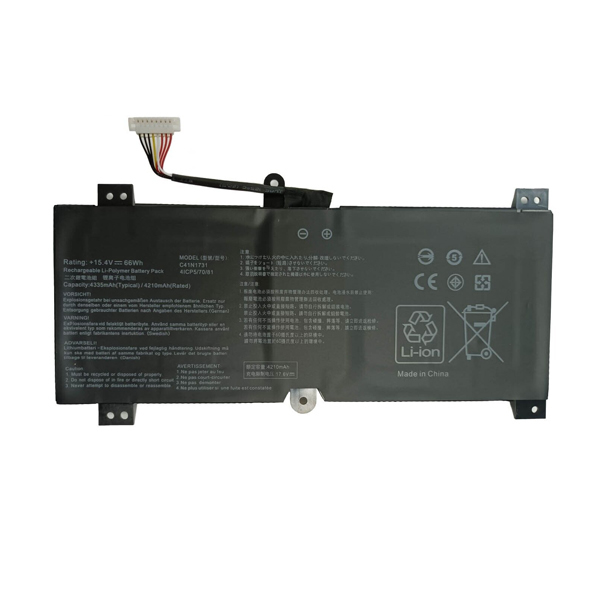 15.4V Replacement Battery for Asus C41N1731 ROG Strix GL504 GL504GW GL504GS GL504GM GL504GV Edition (image for) 15.4V Replacement Battery for Asus C41N1731 ROG Strix GL504 GL504GW GL504GS GL504GM GL504GV Edition